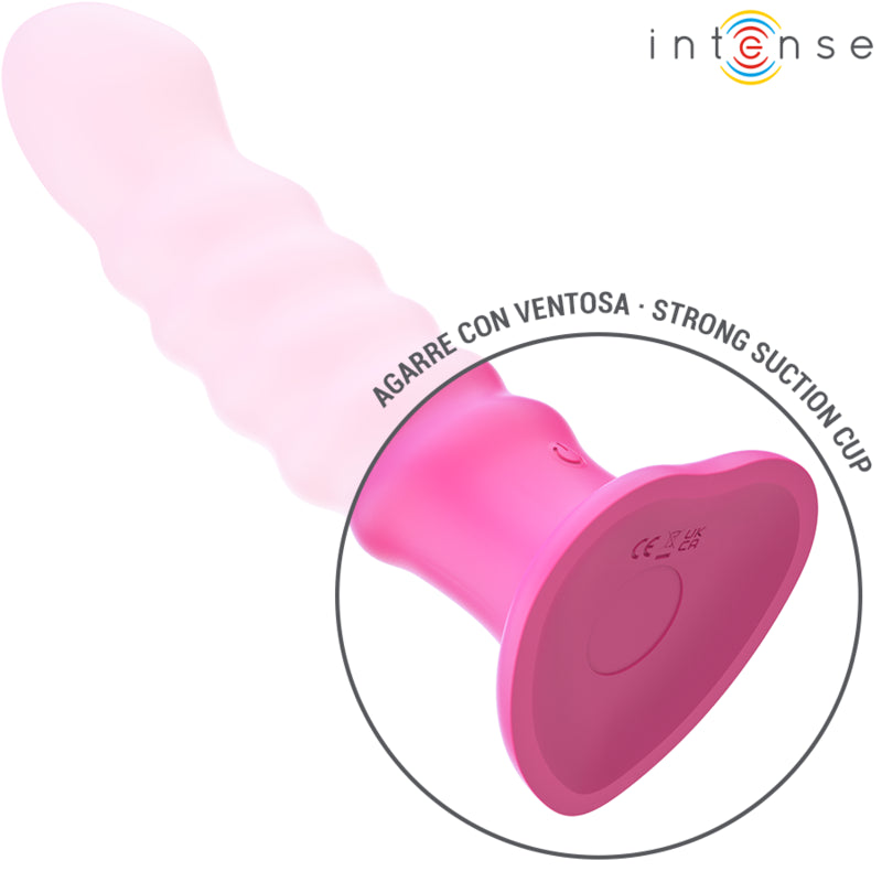 INTENSE CINDY VIBRADOR TAMANHO L DESIGN ESPIRAL 10 VIBRAaaES ROSA CONTROLE REMOTO