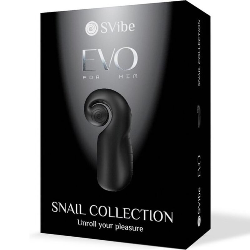 SNAIL VIBE EVO PARA ELE MASTURBADOR MASCULINO SLIDE N ROLL PRETO