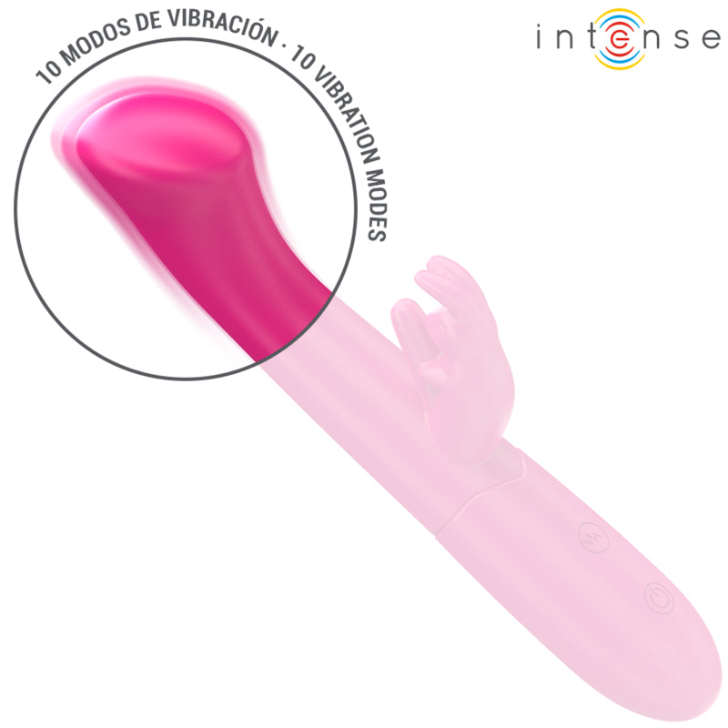 INTENSE JULIETA RABBIT VIBRADOR 186 CM 10 VIBRAaaES ROSA