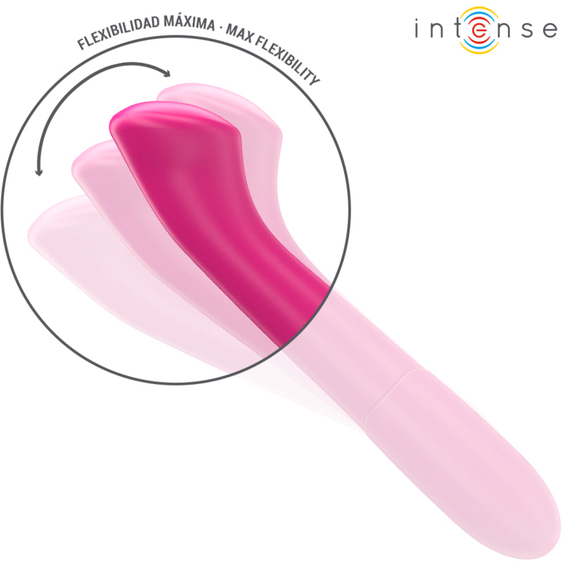 INTENSE PATY VIBRADOR 19 CM FLEXaVEL 10 VIBRAaaES MODELO 2 ROSA