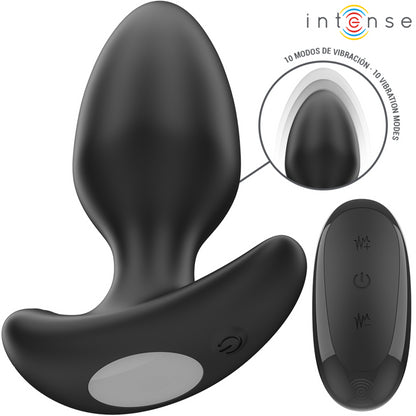 INTENSE JOEY ANAL PLUG 10 VIBRAaaES PRETO CONTROLE REMOTO