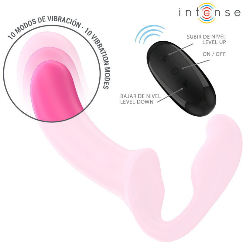 INTENSE AMY DOUBLE VIBRATOR 20 CM ROSA CONTROLE REMOTO