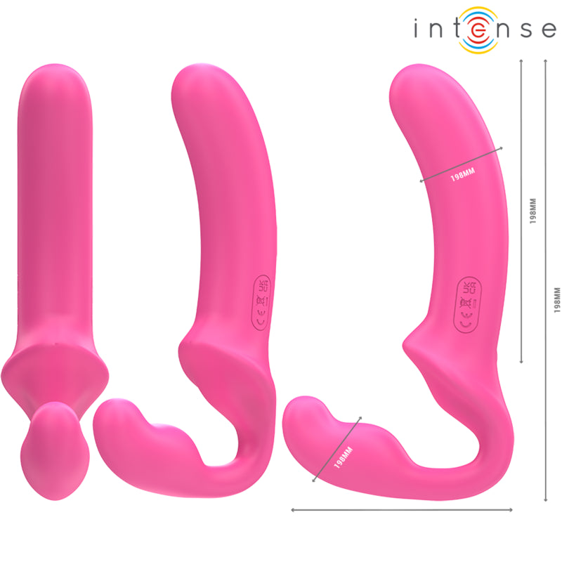 INTENSE AMY DOUBLE VIBRATOR 20 CM ROSA CONTROLE REMOTO