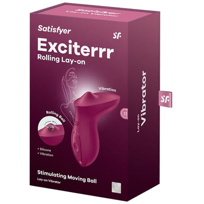 SATISFYER EXCITERRR VIBRADOR LAY ON CLITORIS BERRY