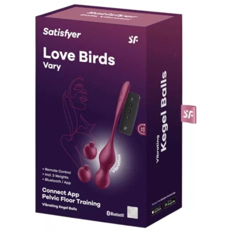 SATISFYER LOVE BIRDS VARY BOLAS VIBRATaRIAS APLICATIVO GRATUITO VINHO TINTO