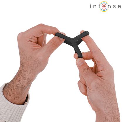 INTENSE CARSON ANEL DE PaNIS DUPLO DE SILICONE PRETO MODELO 4