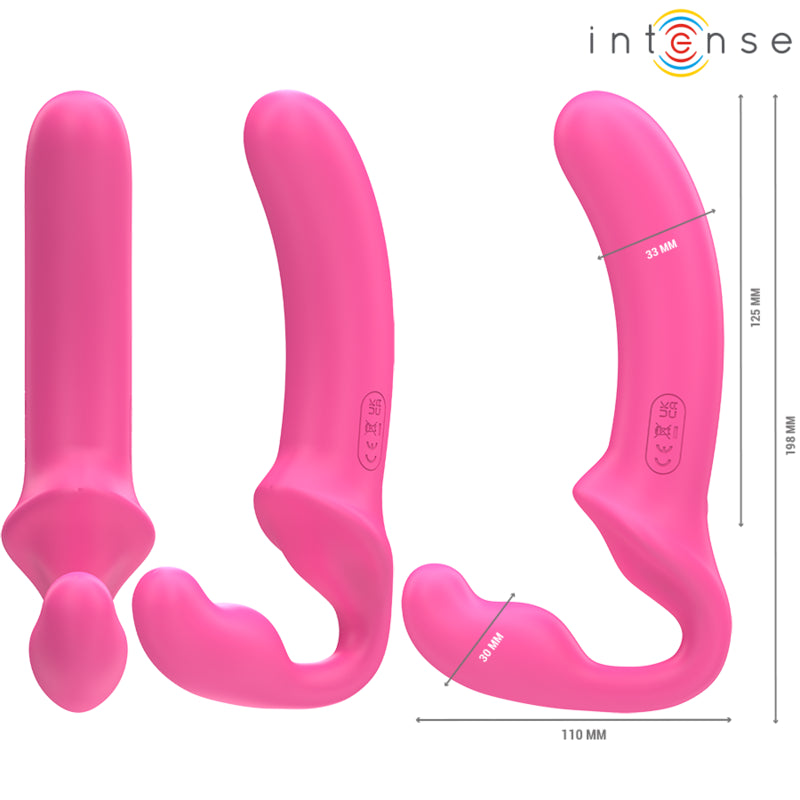 INTENSE AMY DOUBLE VIBRATOR 20 CM ROSA CONTROLE REMOTO