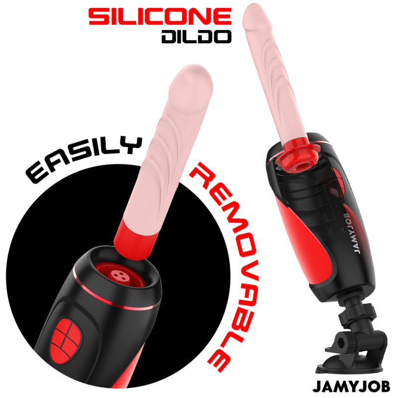 JAMYJOB MASTURBADOR AUTOMaTICO BASE PYSTON COM DILDO DE CONTROLE REMOTO