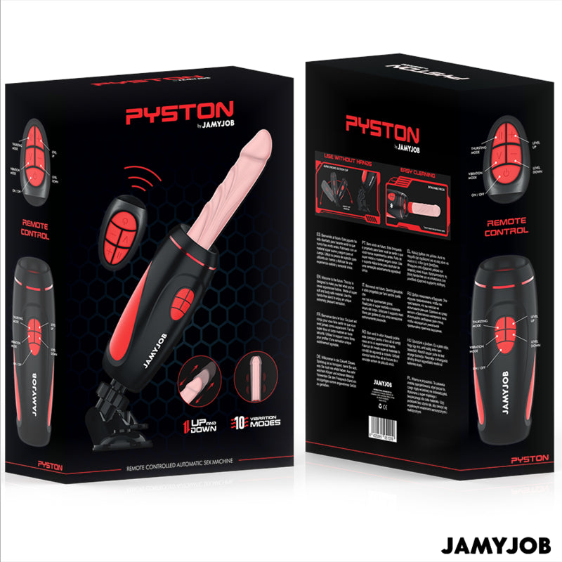 JAMYJOB MASTURBADOR AUTOMaTICO BASE PYSTON COM DILDO DE CONTROLE REMOTO