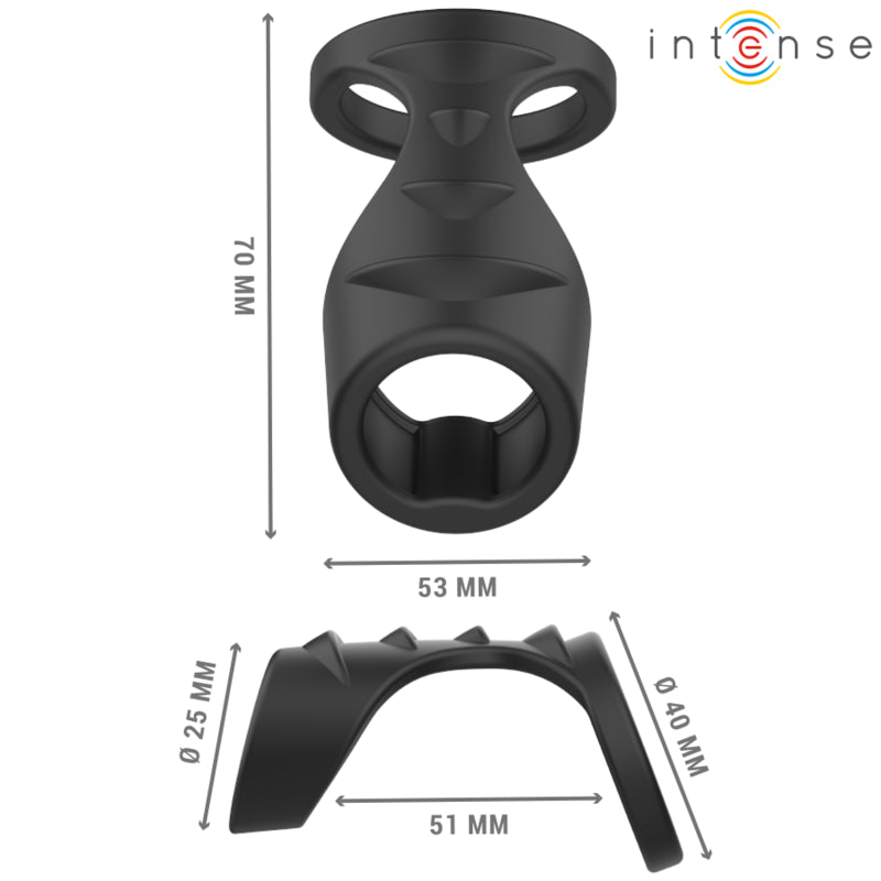 INTENSE THEO ANEL DE SILICONE DUPLO PARA PaNIS MODELO 3 PRETO