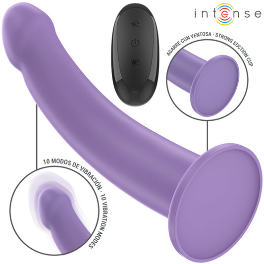 INTENSE EDDIE VIBRADOR 175 CM 10 VIBRAaaES ROXO CONTROLE REMOTO