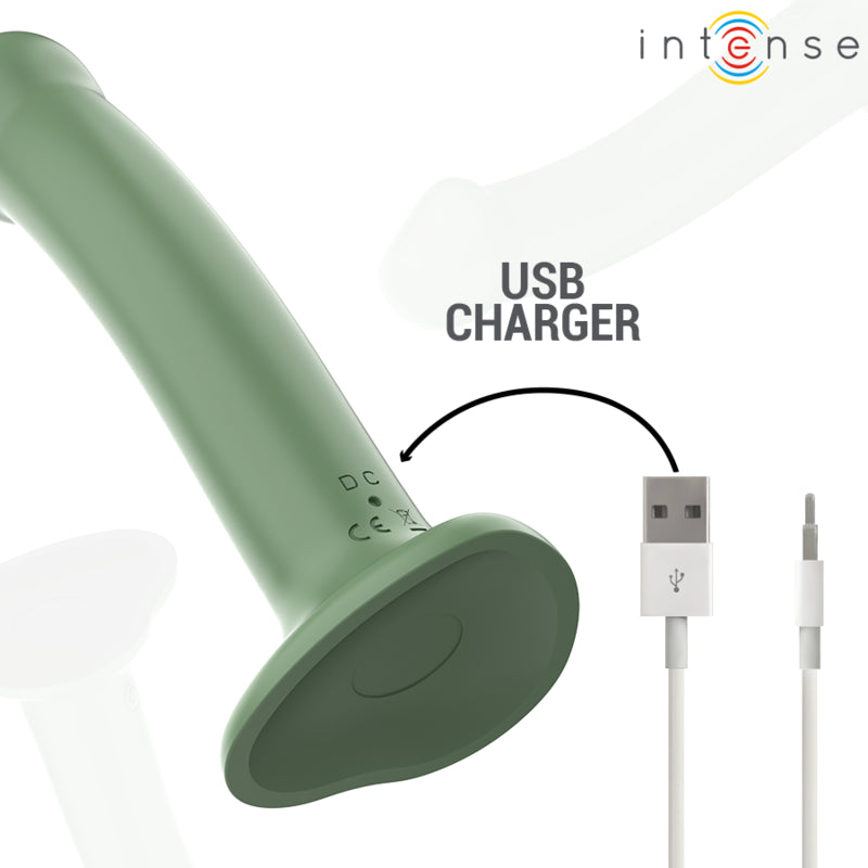 INTENSE BECCA VIBRADOR COM VENTOSA 10 VIBRAaaES VERDE CONTROLE REMOTO