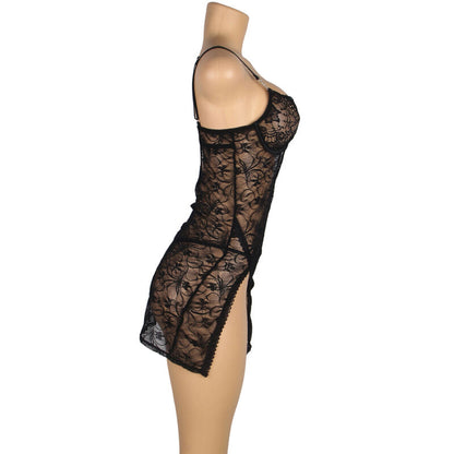 SUBBLIME 954185 BABYDOLL DE RENDA COM ALaAS AJUSTaVEIS PRETO S M