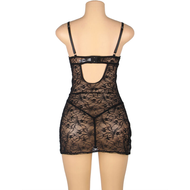 SUBBLIME 954185 BABYDOLL DE RENDA COM ALaAS AJUSTaVEIS PRETO S M