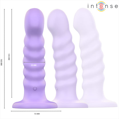 INTENSE BRENDA VIBRADOR TAMANHO M DESIGN ESPIRAL 10 VIBRAaaES ROXO CONTROLE REMOTO