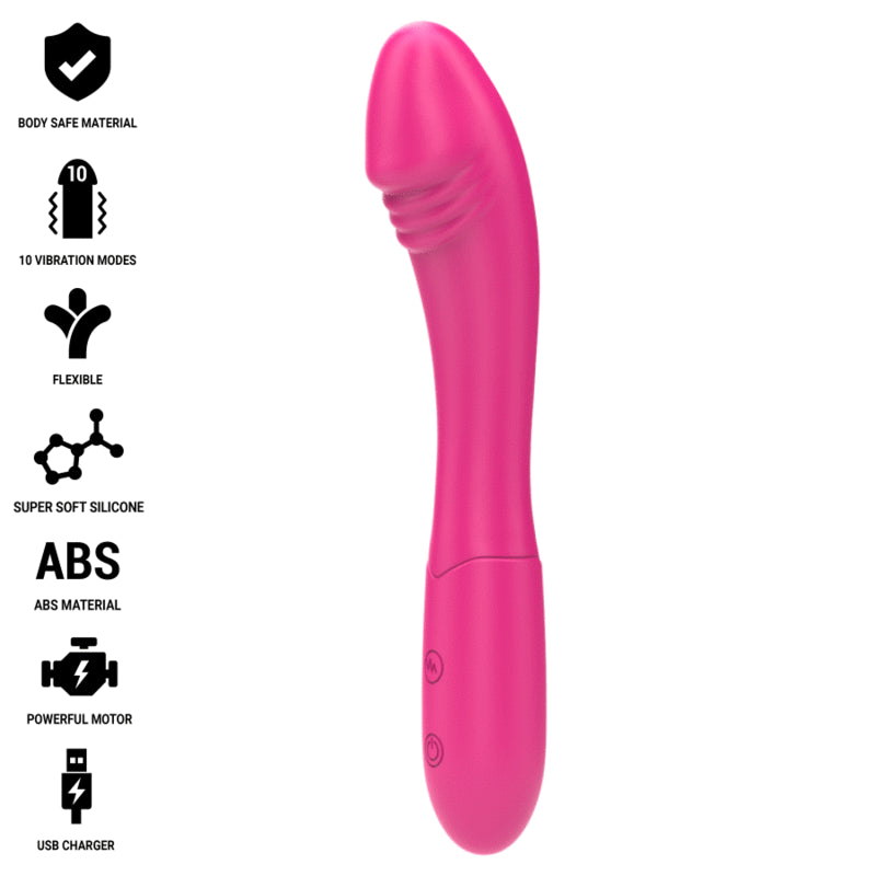 INTENSE BELINDA VIBRADOR 19 CM FLEXaVEL 10 VIBRAaaES ROSA