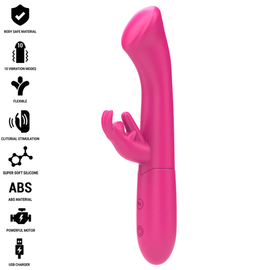 INTENSE JULIETA RABBIT VIBRADOR 186 CM 10 VIBRAaaES ROSA