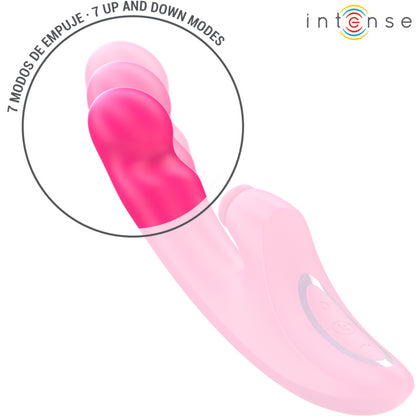 INTENSE EMI VIBRADOR 135 CM MULTIFUNaaO 3 EM 1 10 VIBRAaaES ROSA