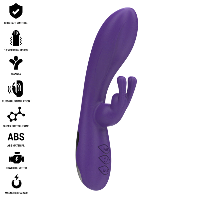 INTENSE RANDALL RABBIT VIBRADOR 10 VIBRAaaES ROXO