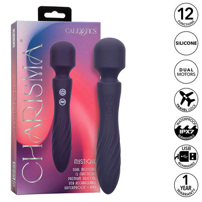 CALEXOTICS CHARISMA MYSTIQUE MASSAGER DUAL MOTORS 12 FUNaaES 205 CM X 45 CM ROXO