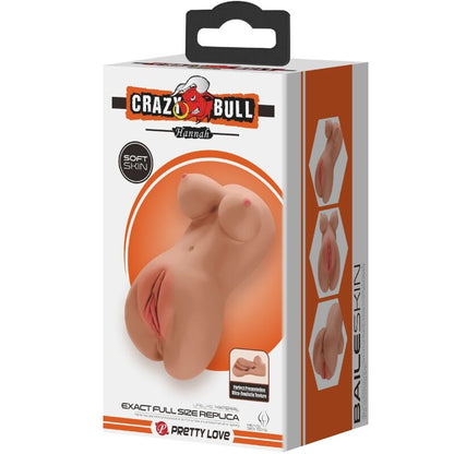 CRAZY BULL HANNAH MASTURBADOR DUPLO VAGINA E aNUS MULATO REALISTA