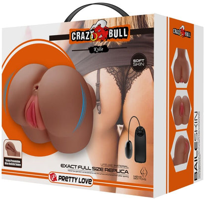 CRAZY BULL VIBRADOR KYLIE ASS COM CONTROLE REMOTO REALISTA DE VAGINA E aNUS