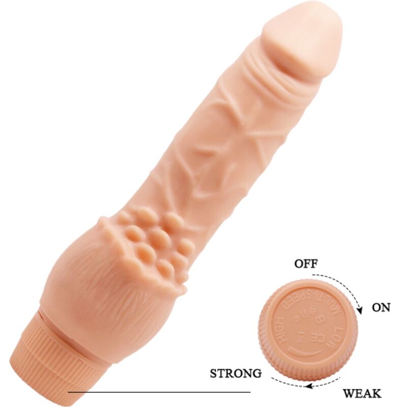 BAILE BARBARA VIBRADOR REALISTA 195 CM CARNE