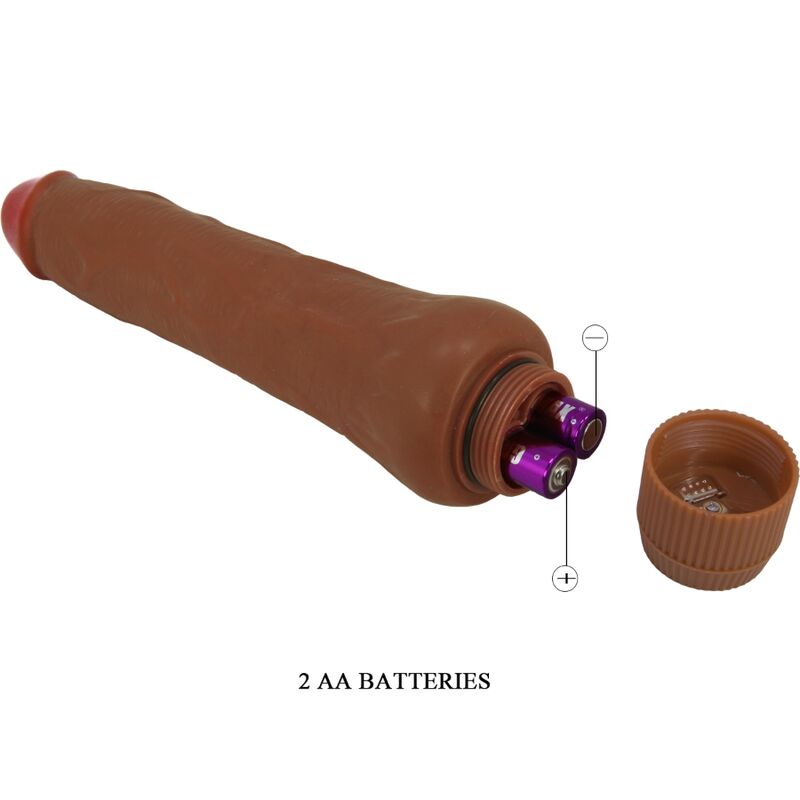 BAILE VIBRADOR REALISTA DRYAD 25 CM MULATO