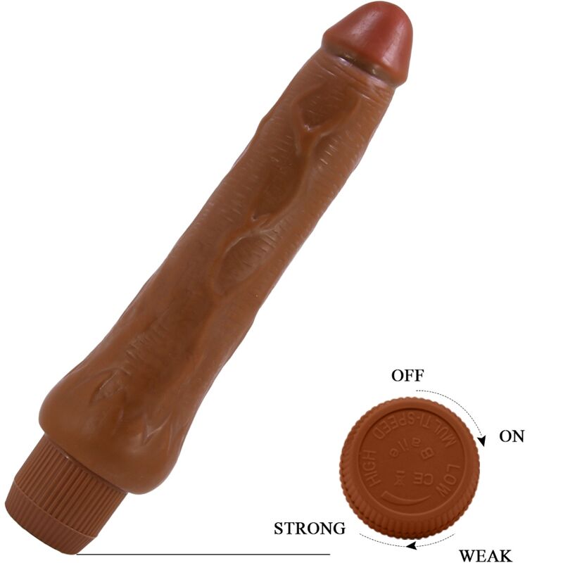 BAILE VIBRADOR REALISTA DRYAD 25 CM MULATO