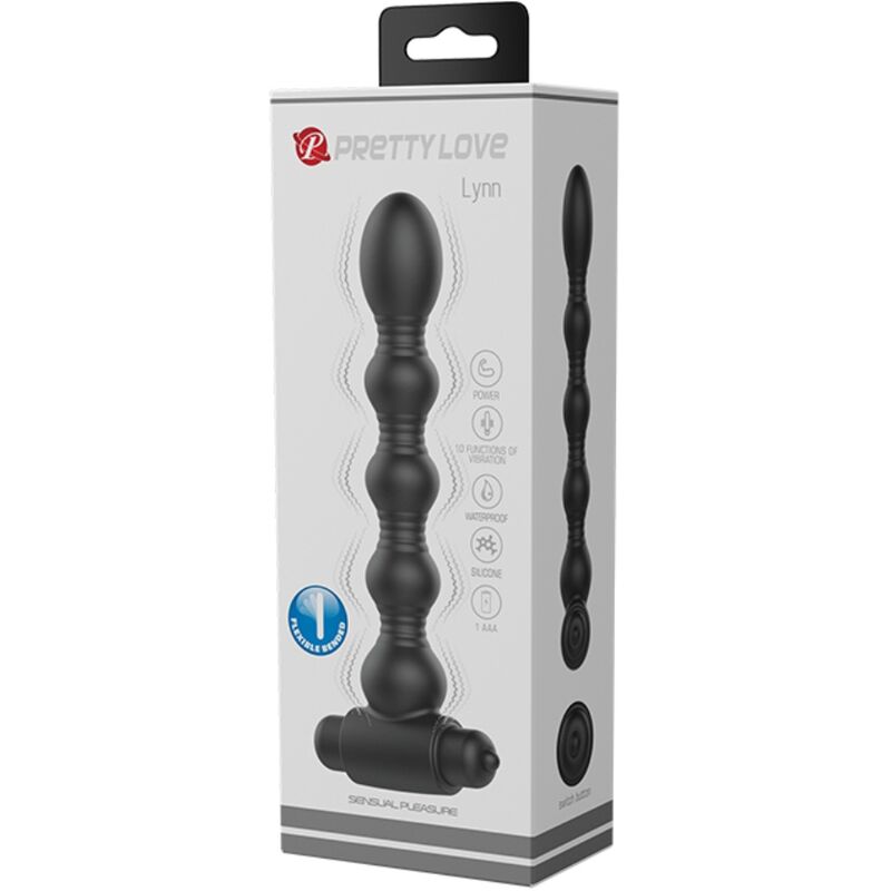 PRETTY LOVE LYNN SILICONE ANAL PLUG 10 VIBRAaaES PRETO