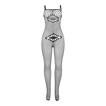 SUBBLIME 952112 BODYSTOCKING DE REDE COM DETALHES NO PEITO E BARRIGA PRETO TAMANHO aNICO