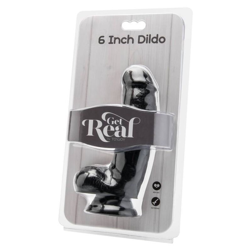 CAIA NA REAL DILDO 12 CM COM BOLAS PRETAS