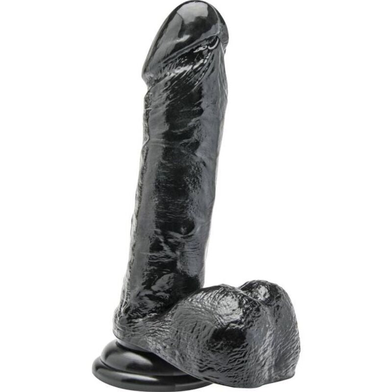 CAIA NA REAL DILDO 18 CM COM BOLAS PRETAS