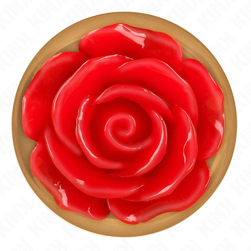 KINK PLUG ANAL DE OURO ROSA COM ROSA VERMELHA M