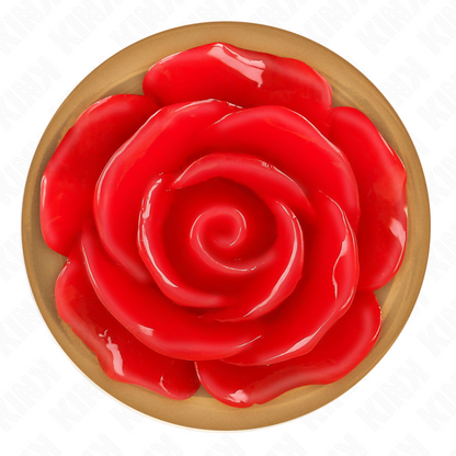 KINK PLUG ANAL DE OURO ROSA COM ROSA VERMELHA M