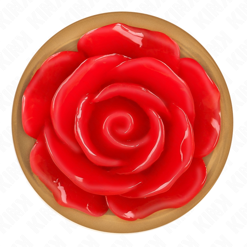 KINK PLUG ANAL DE OURO ROSA COM ROSA VERMELHA S