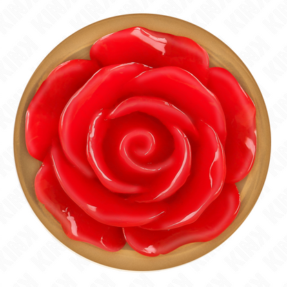 KINK PLUG ANAL DE OURO ROSA COM ROSA VERMELHA S