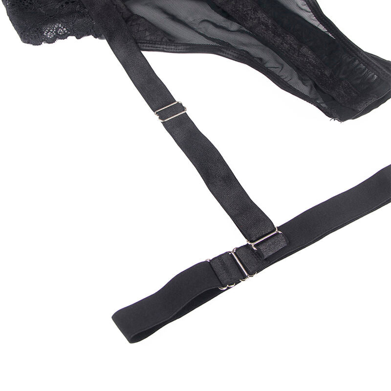 SUBBLIME TEDDY CON LIGUERO DETALLE TIRAS PECHO NEGRO S M