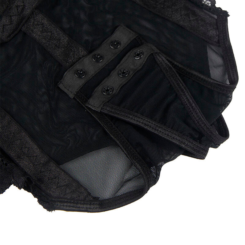 SUBBLIME TEDDY CON LIGUERO DETALLE TIRAS PECHO NEGRO S M
