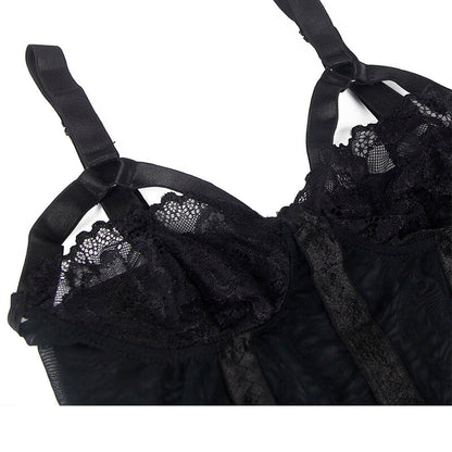 SUBBLIME TEDDY CON LIGUERO DETALLE TIRAS PECHO NEGRO S M