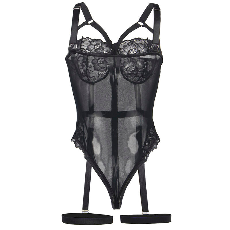 SUBBLIME TEDDY CON LIGUERO DETALLE TIRAS PECHO NEGRO S M