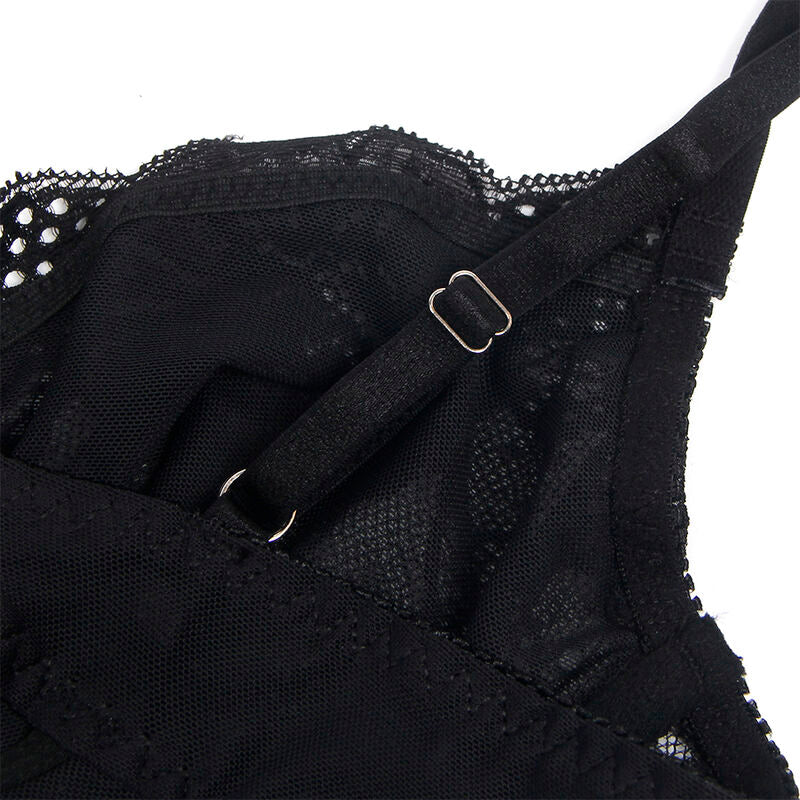 SUBBLIME 955625 BODY DE RENDA COM FECHO NA PARTE INFERIOR PRETO L XL