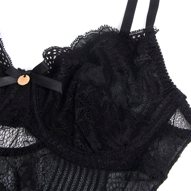 SUBBLIME 955625 BODY DE RENDA COM FECHO NA PARTE INFERIOR PRETO L XL