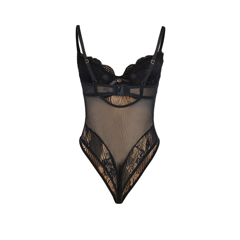 SUBBLIME 955625 BODY DE RENDA COM FECHO NA PARTE INFERIOR PRETO L XL