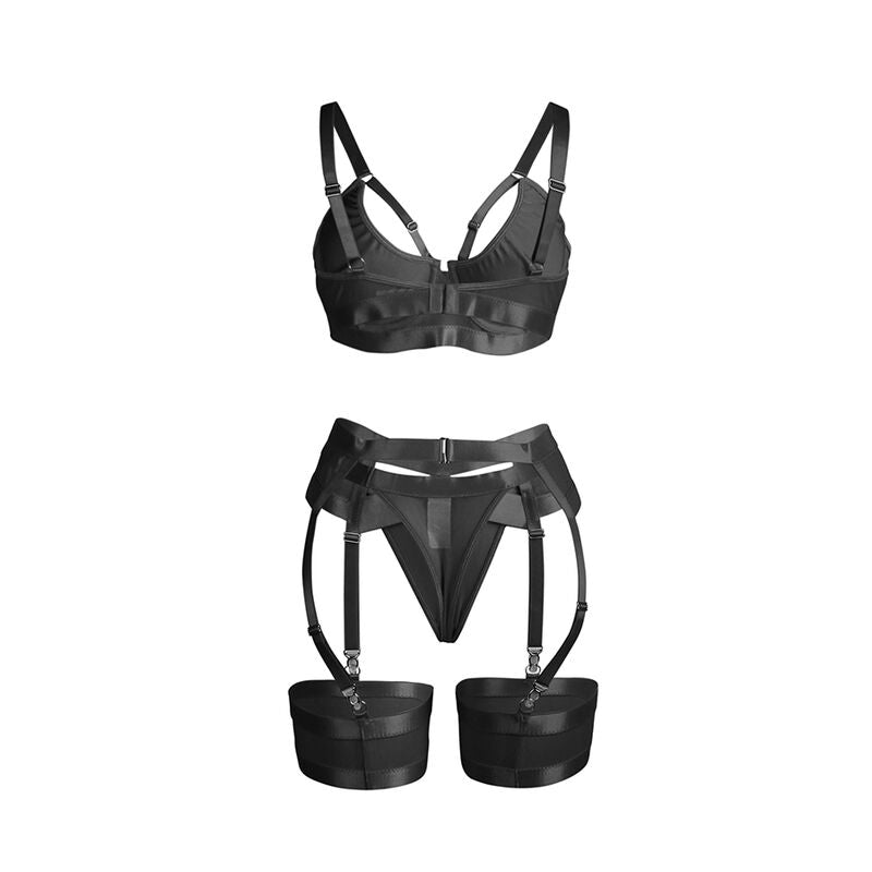 SUBBLIME 955243 SUTIa BONDAGE PRETO COM CONJUNTO DE LIGA L XL