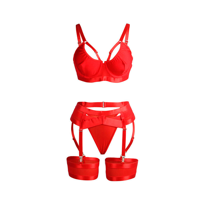 SUBBLIME 955250 SUTIa BONDAGE VERMELHO COM CONJUNTO DE LIGA S M