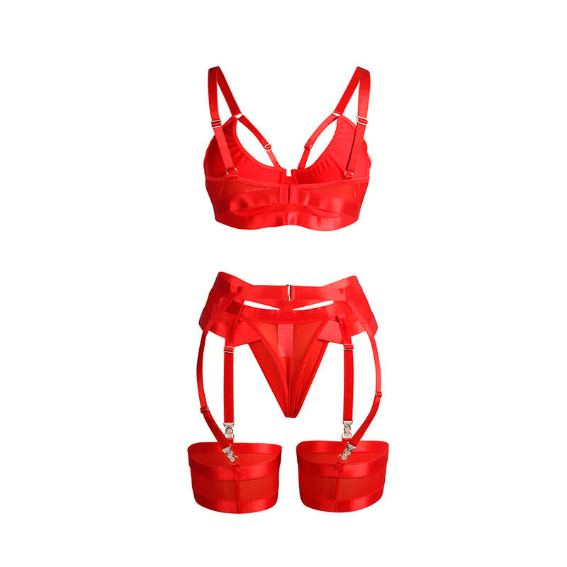 SUBBLIME 955267 SUTIa BONDAGE VERMELHO COM CONJUNTO DE LIGA L XL