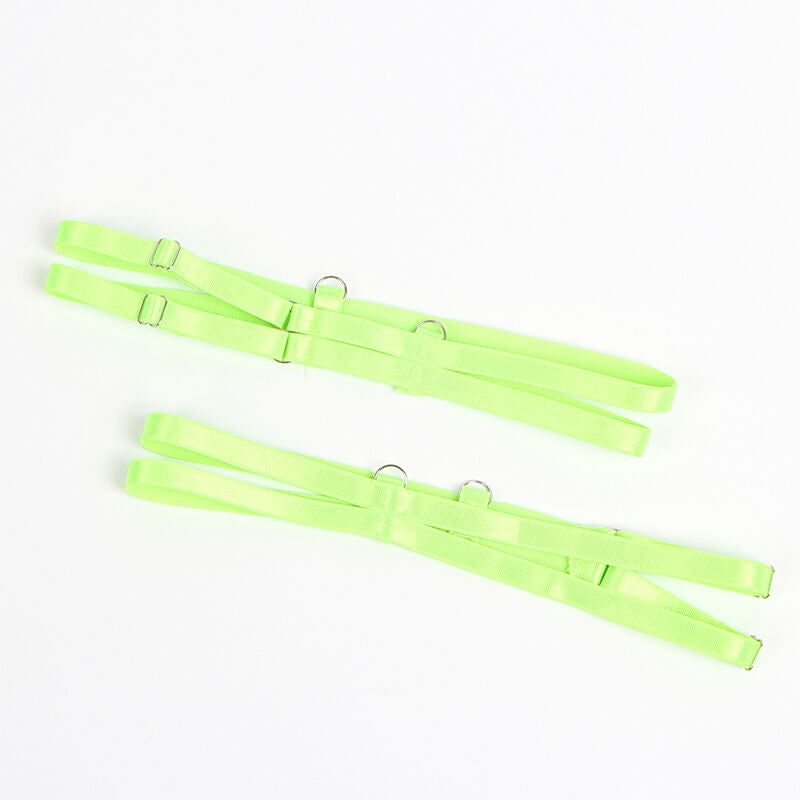 SUBBLIME 955328 CONJUNTO DE SUTIa COM RENDA E LINHAS DE LIGA VERDE E AZUL L XL