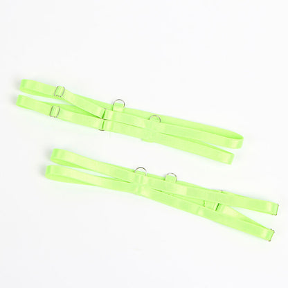 SUBBLIME 955328 CONJUNTO DE SUTIa COM RENDA E LINHAS DE LIGA VERDE E AZUL L XL