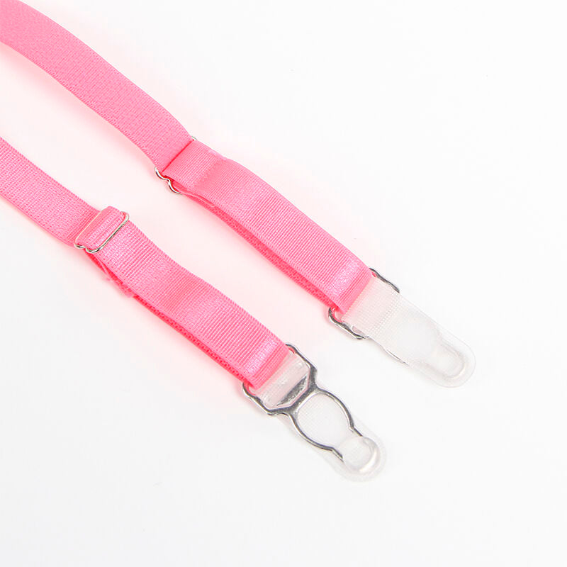 SUBBLIME 955366 CONJUNTO DE SUTIa COM RENDA E LIGAS ROSA E ROXO L XL